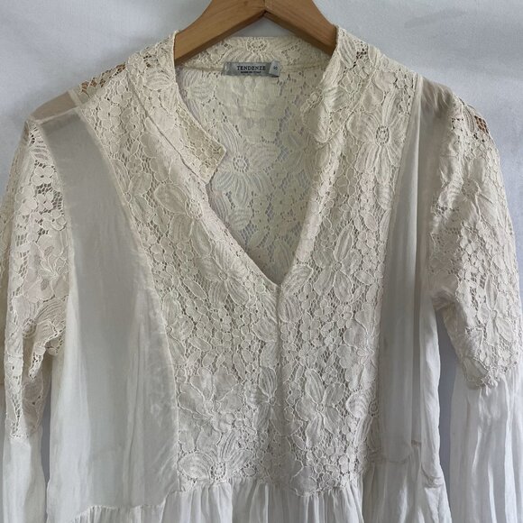 100% Italian Silk Italian Lace Blouse Romantic Wedding Top Made in Italy Small - Picture 3 of 12
